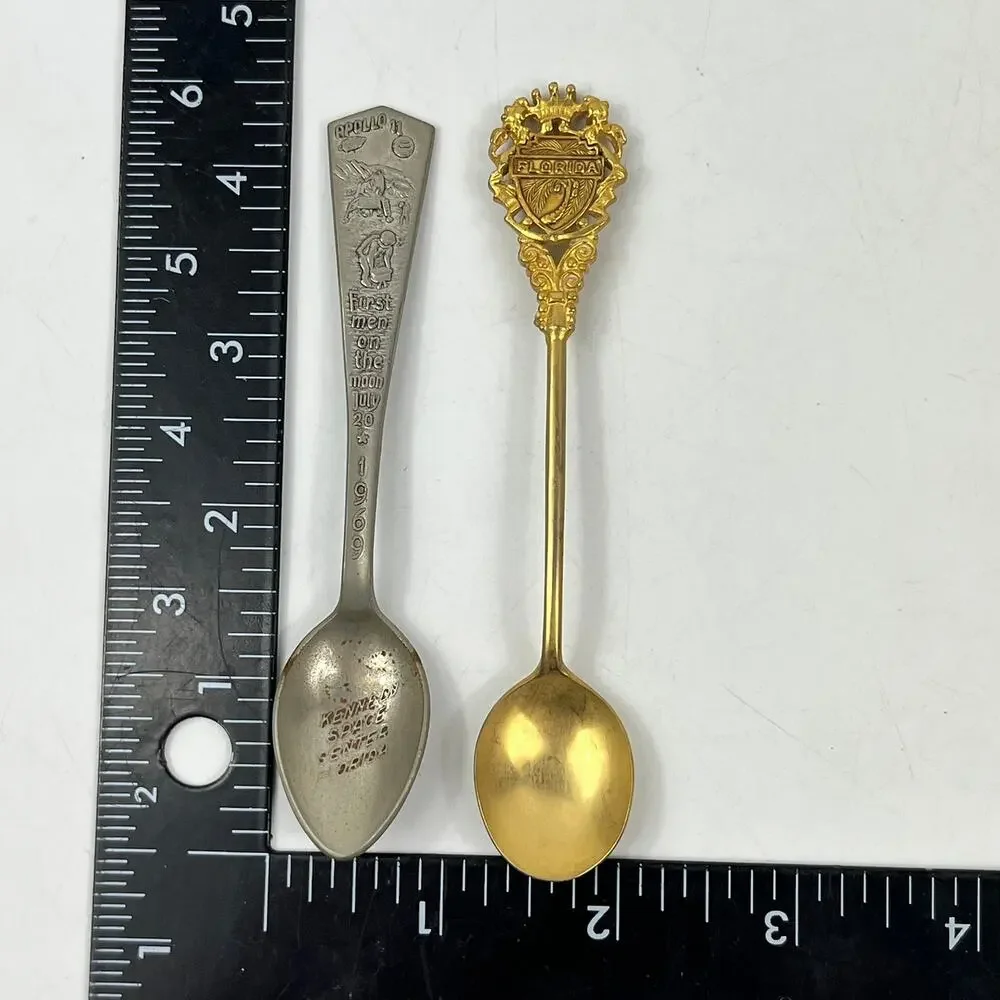 Vtg Souvenir Collector Spoon x7 Lot Georgia Florida Charleston Stone Mountain SC